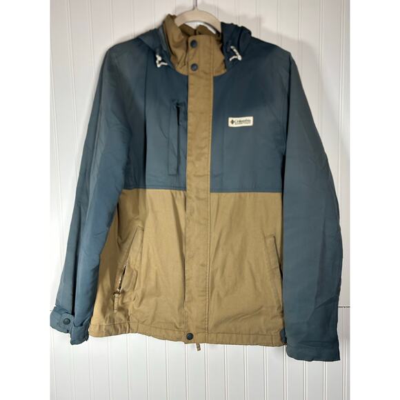 Columbia Jacket Men Full Zip Hood Omni Tech Interchange Shell Coat colour fade M - Picture 1 of 14